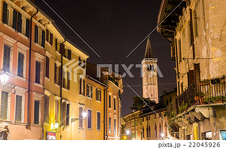 Ponte di Pietra street, campanile of Santa 22045926