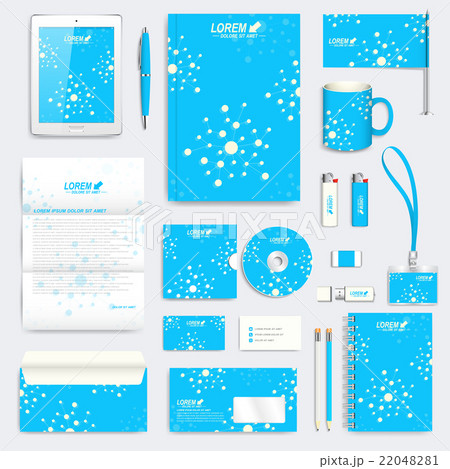 Blue set of vector corporate identity template Blue set of vector corporate identity template 22048281