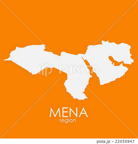 Mena Region Map Vector Illustration 22050947