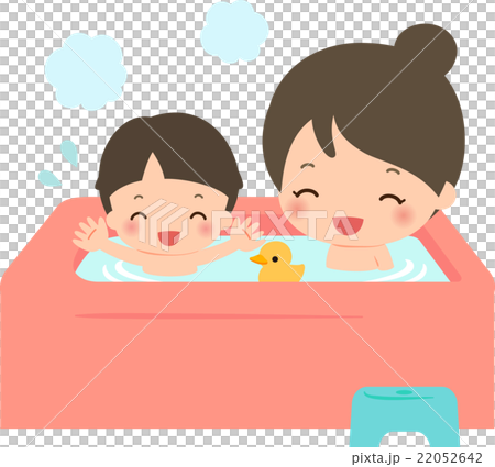 A little boy and a mother bathe in the bath A little boy and a mother bathe in the bath 22052642