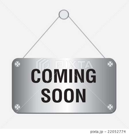 silver metallic coming soon sign silver metallic coming soon sign 22052774