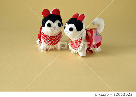 つるし雛 犬の写真素材