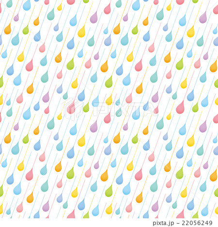 雨の日 サービスデー レインボー雫の背景のイラスト素材