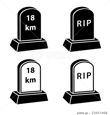 3d milestone tombstone black symbols 22057408