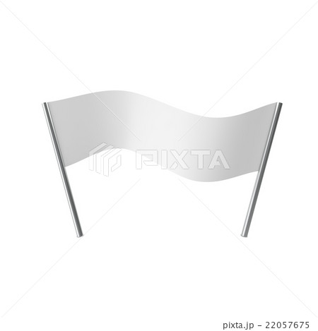 Stretched, tensioned white blank cloth banner 22057675