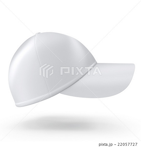 Realistic white baseball cap isolated on white 22057727