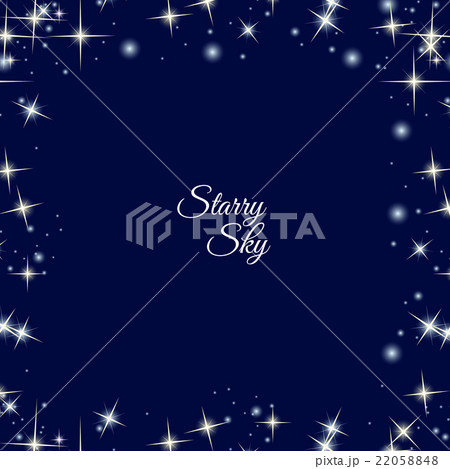 Starry frame on dark blue background 22058848