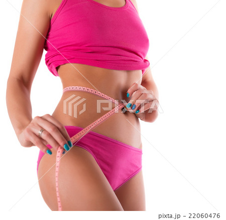 Slim woman body with measure tape Slim woman body with measure tape 22060476