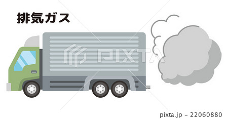 排気ガス 車 トラック 環境汚染 シリーズ のイラスト素材 2600
