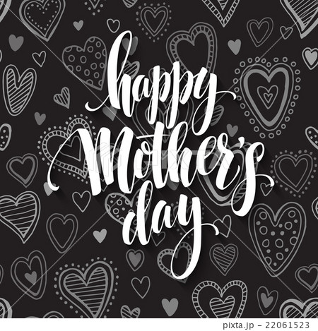 Mothers Day vector greeting card. Hand drawn 22061523