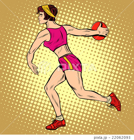 Girl discus thrower athletics summer sports games 22062093