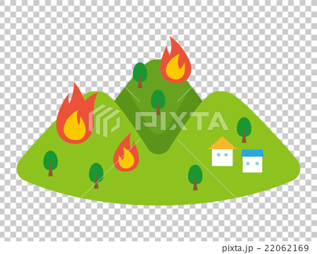 山火事 自然災害 乾燥 災害 シリーズ のイラスト素材