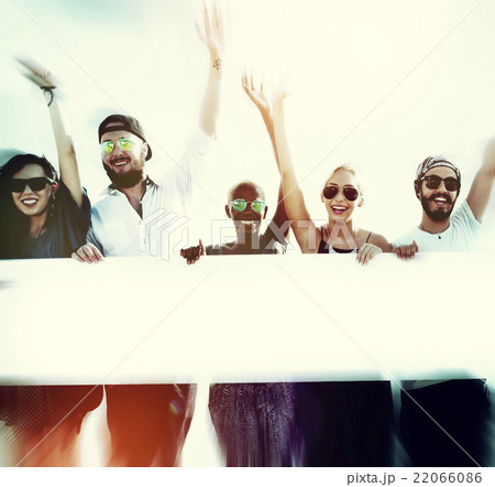 Diverse Summer Friends Fun Copy Space Concept Diverse Summer Friends Fun Copy Space Concept 22066086