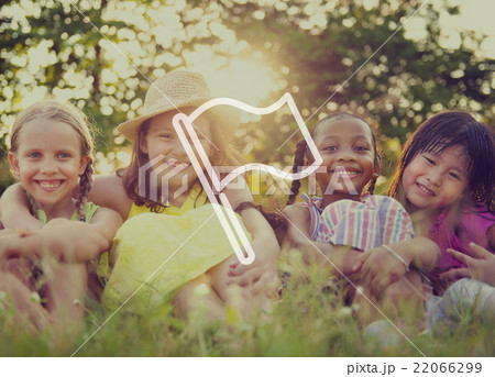 Flag Waving Navigation Location Travel Direction Destination Con 22066299