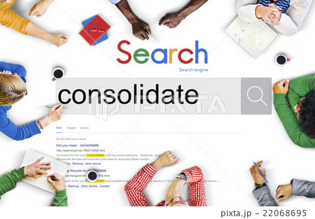 Consolidate Merge Integrate Banking Corporation Concept 22068695