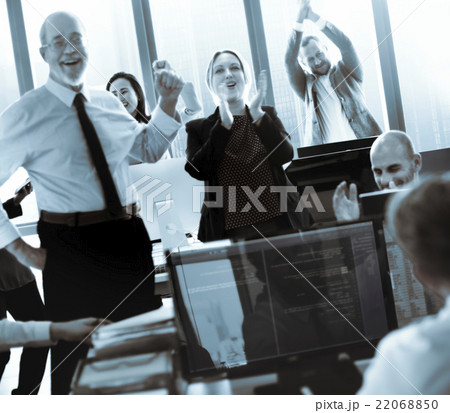 Success Achievement Corporate Business People Celebration Concep 22068850