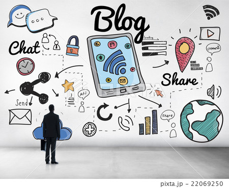 Blog Homepage Content Social Media Online Concept 22069250
