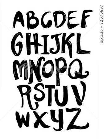Hand drawn alphabet letters 22070697