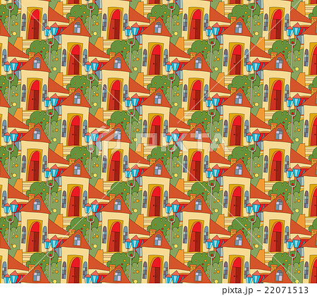 seamless pattern with houses seamless pattern with houses 22071513