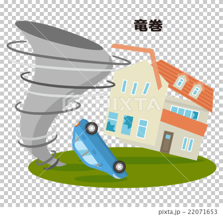 竜巻 災害 シリーズ のイラスト素材