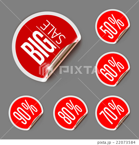 Set of Discount Labels with Curled Gold Edge Set of Discount Labels with Curled Gold Edge 22073584