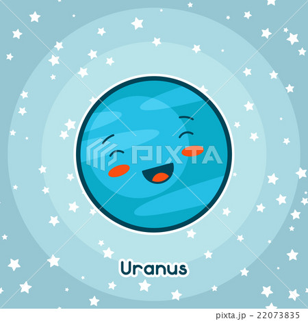 Kawaii space card. Doodle with pretty facial 22073835