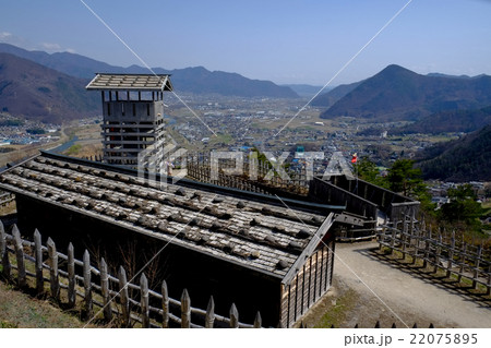 荒砥城二の郭と上田盆地(横) 荒砥城二の郭と上田盆地(横) 22075895