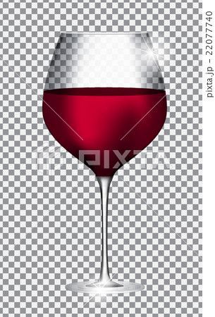 Full Glass of Red Wine on Transparent Background 22077740