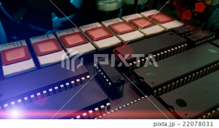 Detail of an electronic printed circuit board Detail of an electronic printed circuit board 22078031