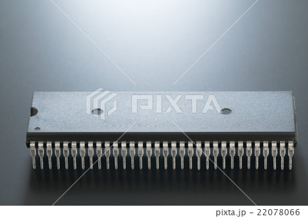 The microprocessor in the DIP on black backround 22078066