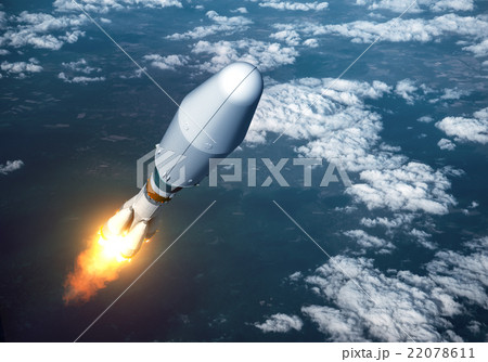 Heavy Carrier Rocket Launch In The Clouds 22078611