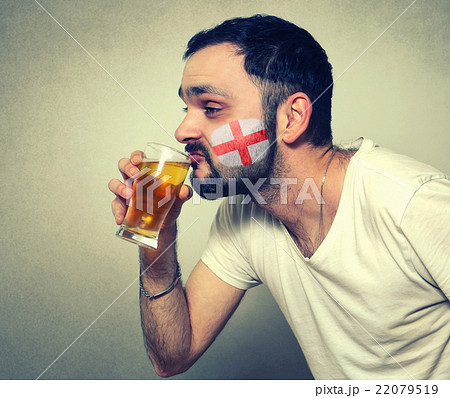 funny bearded sport fan drinking beer funny bearded sport fan drinking beer 22079519