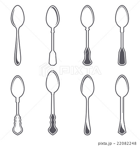Set of eight tablespoons vector Set of eight tablespoons vector 22082248