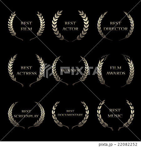 Film Awards, award wreaths on black background Film Awards, award wreaths on black background 22082252