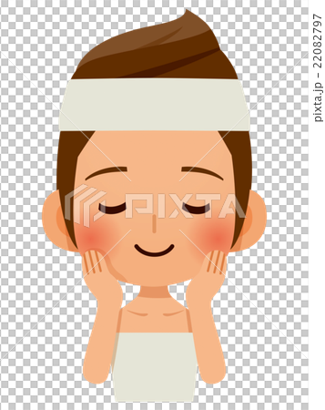 肌触りを実感する女性 22082797