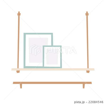 Bookshelf flat vector illustration. 22084546