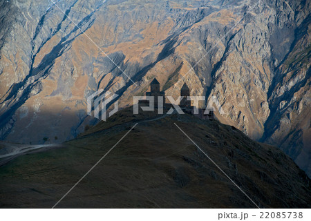 old church silhouette against sunlit rock background old church silhouette against sunlit rock background 22085738