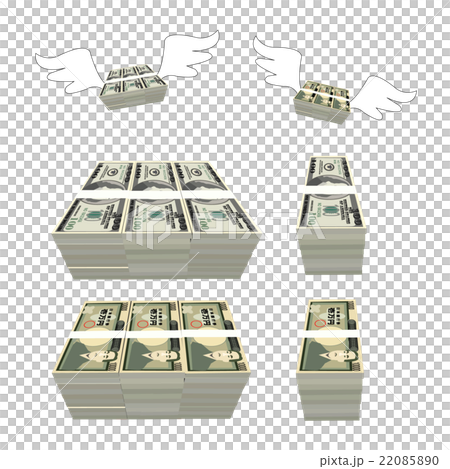 Circle and dollar bill 22085890