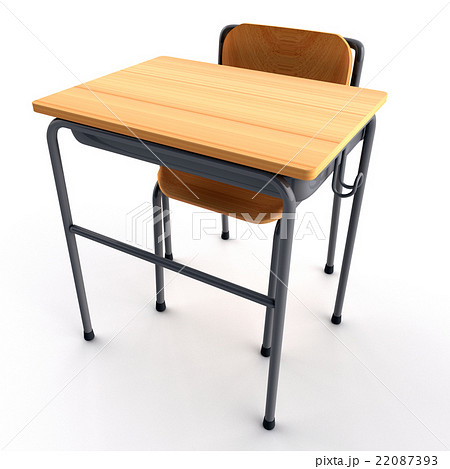 小学校机いすのイラスト素材