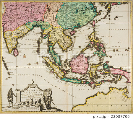 18世紀 古地図 東南アジア のイラスト素材 22087706 Pixta