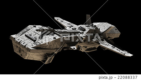 Science Fiction Interplanetary Gunship - Side View Science Fiction Interplanetary Gunship - Side View 22088337