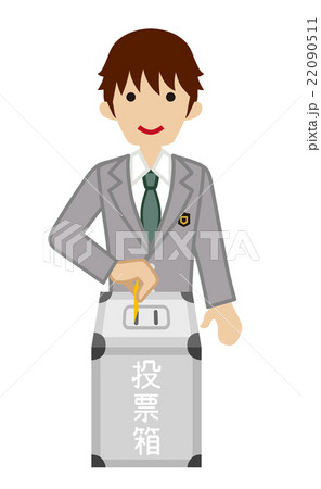 投票する男子高校生 - 長袖 投票する男子高校生 - 長袖 22090511