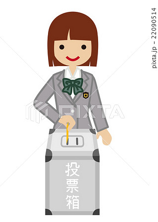 投票する女子高校生 - 長袖 投票する女子高校生 - 長袖 22090514
