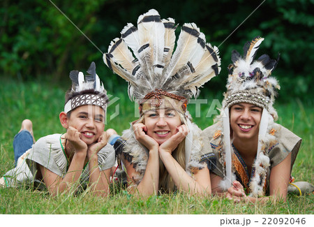 happy children playing native american happy children playing native american 22092046