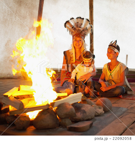 happy children playing native american happy children playing native american 22092058