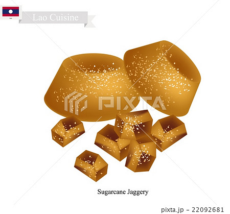 Sugarcane Jaggery, A Popular Dessert in Lao 22092681