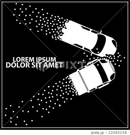 Car crash accident top view Car crash accident top view 22093258
