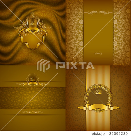 Elegant golden frame banner 22093289