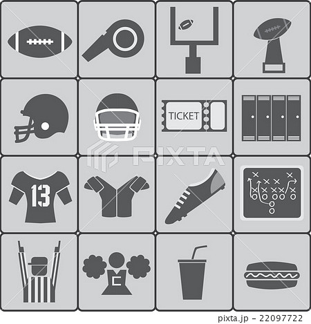 American football icons. Vector illustration. 22097722