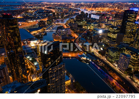 オーストラリア メルボルンの夜景 オーストラリア メルボルンの夜景 22097795